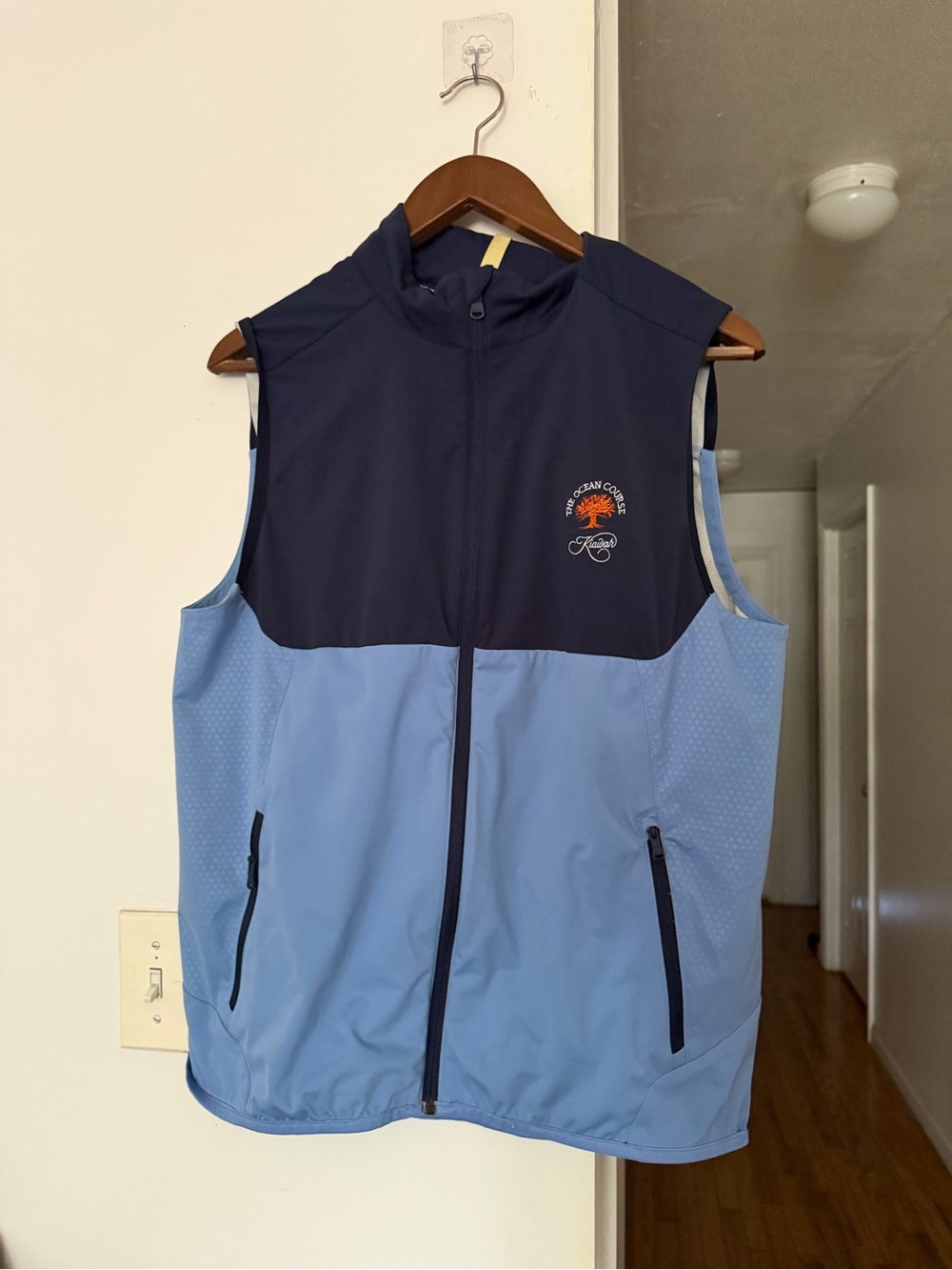 Ralph Lauren Two-Tone Navy and Light Blue Sleeveless Vest